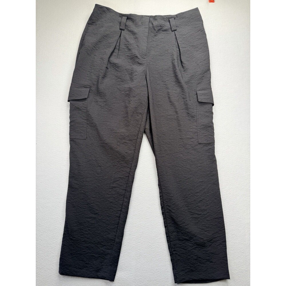 Chico’s Black Cargo Pants Women’s 2R Pull On Straight Leg Travel Casual